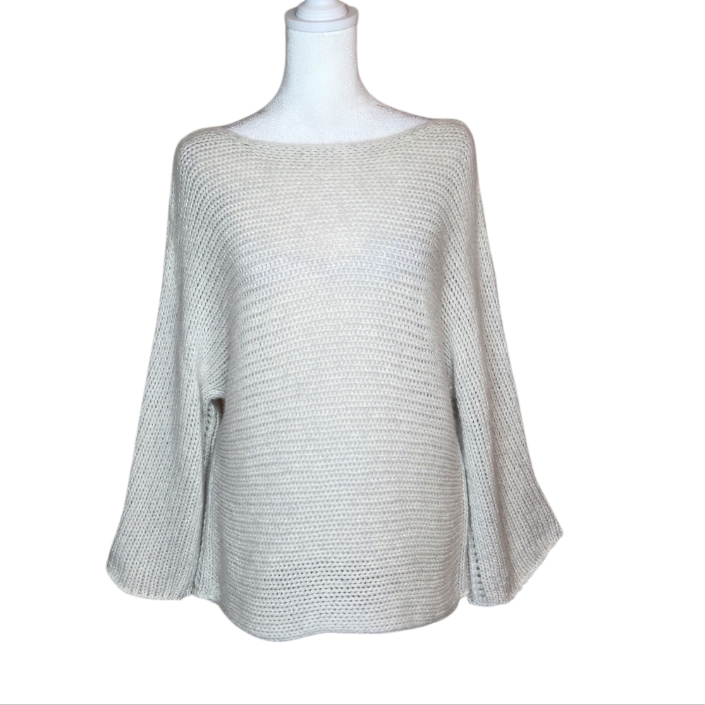 Zadig & Voltaire Cream Open-Knit Boatneck Sweater